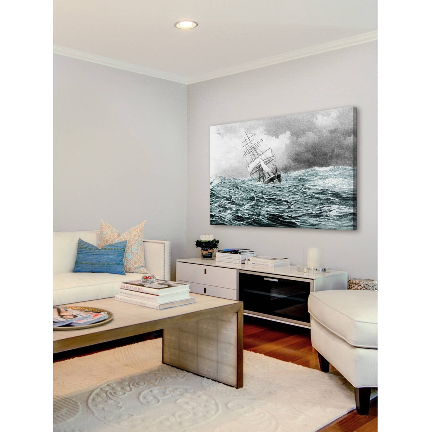 "Rough Waters" Painting Print on Wrapped Canvas