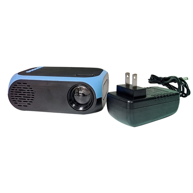 Mini proyector USB recargable LED Proyector 1080P Resolución 800 lúmenes Dispositivo de proyección de medios Enchufe de EE. UU., Azul Vogacara EL002993-02B