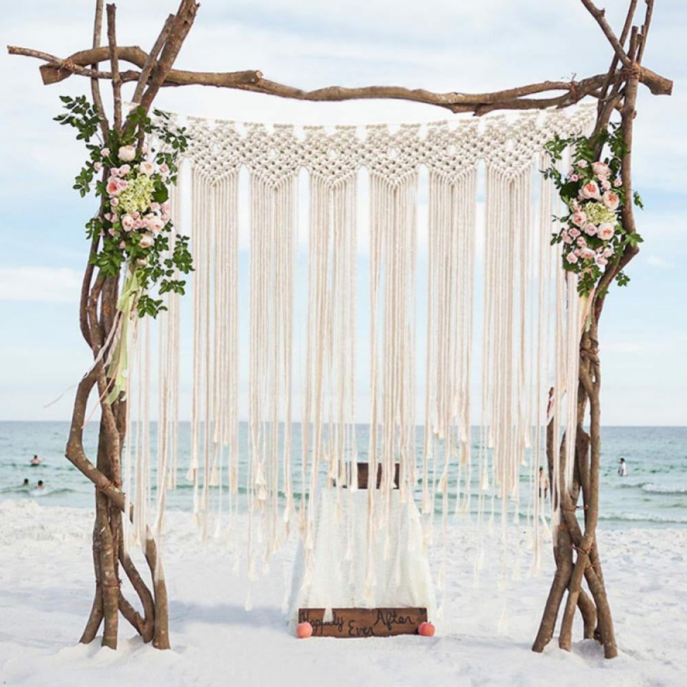 Macrame Wall Hanging Wall Tapestry Large Bohemian Wall Decoration for Wedding Backdrop Curtain Fringe Garland Banner Bedroom Living Room Gallery Baby Nursery Walmart