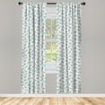 thumbnail image 3 of Ambesonne 90s Curtains, Retro Vintage Abstract, Pair of 28"x84", Black Blue, 3 of 5