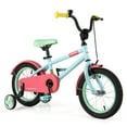 thumbnail image 1 of Costway 14" Kids Bike with Adjustable Saddle Handlebar Removable Training Wheels Handbrake Red, 1 of 10