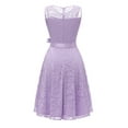 thumbnail image 4 of Dressystar Women Floral Lace Cocktail Party Dress Female Knee Length Bridesmaid Dress, 4 of 7