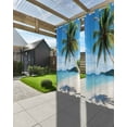 thumbnail image 3 of nqOlkjepod Outdoor Curtains for Patio Waterproof, Coastal Tropical Outdoor Privacy Panels Grommet, Blue Sky Coconut Tree Summer Beach Blackout Outside Curtains for Porch/Cabana 54"x84", 2 Panels, 3 of 8