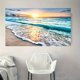 thumbnail image 1 of 1pc Print Oil Painting, Modern European And American Style Inswind Shoreline Sunrise Sea Sun Hanging Wall Wallpaper Background Painting Crash Into Me Home Decoration Poster Art Wall Decoration Paintin, 1 of 5