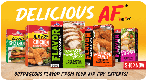 (4 pack) House Autry Air Fry Chicken 8z Seasoned Crispy Coatings & Batters Fry Mix