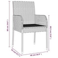thumbnail image 4 of vidaXL 7 Piece Garden Dining Set with Cushions Black Poly Rattan, 4 of 5