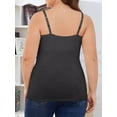 thumbnail image 6 of Charmo Plus Size Tank Tops for Womens Adjustable Strap Cotton Undershirt with Shelf Bra Casual Loose Camisole 1X-5X, 6 of 8