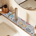 thumbnail image 2 of Yayeee Faucet Mat for Kitchen Sink 14.7" Diatomite Long Splash Guard Pad, Cute Cat Pattern, 2 of 7