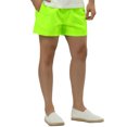 thumbnail image 4 of INSPIRE CHIC Men's Summer Lightweight Drawstring Waist Mesh Lining Solid Board Shorts Bright Green 30, 4 of 5