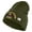 Olive, variant on U.S. Army 2nd Armored Division Symbol Embroidered 8 Inch Solid Knit Short Beanie Made in USA - Black OSFM