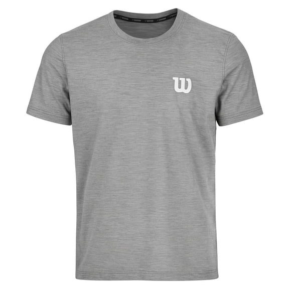 Playera Deportiva Wilson para Hombre Manga Corta Color Gris Oxford Talla CH
