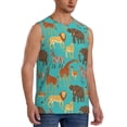 thumbnail image 2 of Haiem Men's Cute Animals Print Tank Tops Summer Sleeveless Cut Off Workout T-Shirts Fitness Vest Athletic Undershirts-Medium, 2 of 8