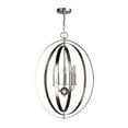 thumbnail image 4 of Woodbridge Lighting Camellia Oval 6-Light Metal Pendant Chandelier in Bronze, 4 of 5