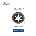 thumbnail image 2 of Unique Bargains 120 Pack Internal Tooth Star Lock Washers M4 Quick Speed Locking Washers, 65Mn Steel Starlock Push Nuts, 2 of 4