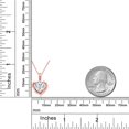 thumbnail image 2 of Gem Stone King 18K Rose Gold Plated Silver White Zirconia Heart Shape Pendant Necklace for Women (0.56 Cttw, Heart 8MM, Gemstone Birthstone, with 18 inch Chain), 2 of 3