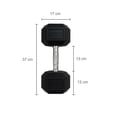 thumbnail image 4 of Par de Mancuernas Hexagonales UNIFITNESS Negro de 25 kg, 4 of 4