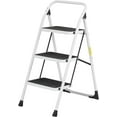 thumbnail image 5 of 3 Step Ladder with Tool Tray, Folding Step Stool with Wide Non-Slip Pedal and Comfort Handgrip for Household and Office, Lightweight 330lbs Capacity Step Ladder, Black, 5 of 7