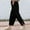 Black A, variant on Rvasteizo Girls Pants Solid Linen Relaxed Wide Leg Side Pockets Elastic Waist Light Summer Breathable Full Length Daily Loungewear for Teen Girls