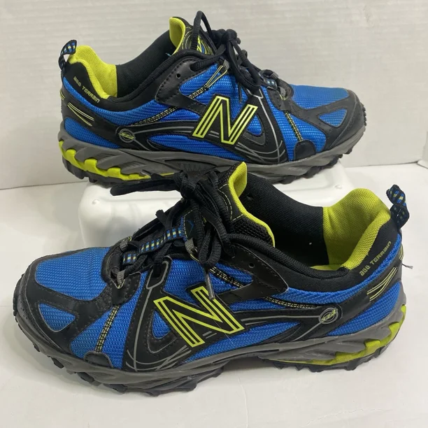 New Balance 573 All Terrain Mens 8.5 Blue Neon Green Hiking Casual ME573BL