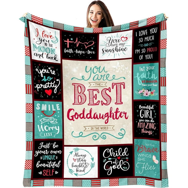 LHSHID Goddaughter Gifts Goddaughter Gifts from Godmother God Daughter Gifts from Godmother Gift for Goddaughter from Godfather Goddaughter Baptism Gifts 50x60in
