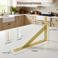 thumbnail image 3 of Heavy Duty Shelf Brackets Triangle Shelving Brackets Right Angle Wall Mounted Shelf Supporters Set of, 3 of 6