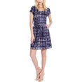 thumbnail image 1 of Vestido ajustado y acampanado Lucky Brand con cordón para mujer azul pequeño, 1 of 1