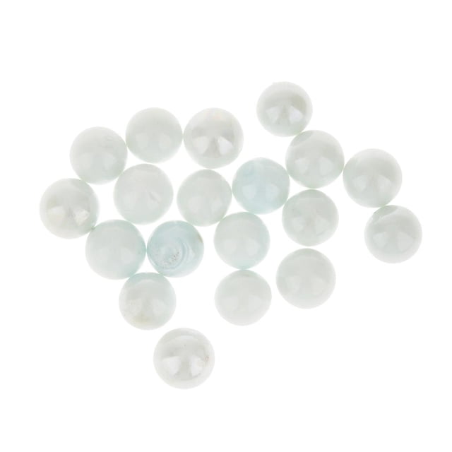 Canicas de vidrio Sunnimix 20 Piezas Juegos Mármoles Cristal Transparente 16 mm Leche Blanco