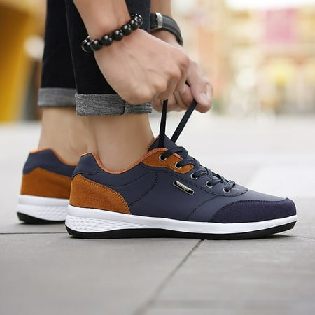 

Autumn New Men Shoes Lace-Up Men Sneakers Microfiber Leather Casual Shoes For Men Classic Best Sell Footwear Winter Shoes