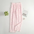 thumbnail image 2 of Women Pajama Pants Plush Sleep Pants Soft Elastic Waist Pajama Bottoms Patterned Pants With 2 Pockets for Comfortable Sleep and Lounge,Pink,2XL, 2 of 7