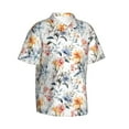 thumbnail image 3 of Xecao Lilies Flowers print Hawaiian shirt - a stylish short-sleeve button-down for men, perfect for casual beach and tropical outings., 3 of 9