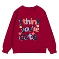 thumbnail image 4 of JAKANYQ Sweat à Capuche Imprimé Élégant pour Enfant, Cœur de Printemps, Rouge, 5-6 Ans, 4 of 4