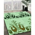 thumbnail image 3 of Ahgly Company Machine Washable Indoor Rectangle Transitional Green Area Rugs, 2' x 3', 3 of 7
