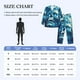 thumbnail image 4 of Balery Abstract Blue Skull Pijama para Hombre de Dos Piezas con Manga Larga, Conjunto de Dormir y Descanso Suave con Bolsillos-Small, 4 of 7