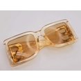 thumbnail image 7 of Fashion Big Rectangle Unisex Luxury Sunglasses Vintage Punk Oversized Gold Tea, 7 of 7