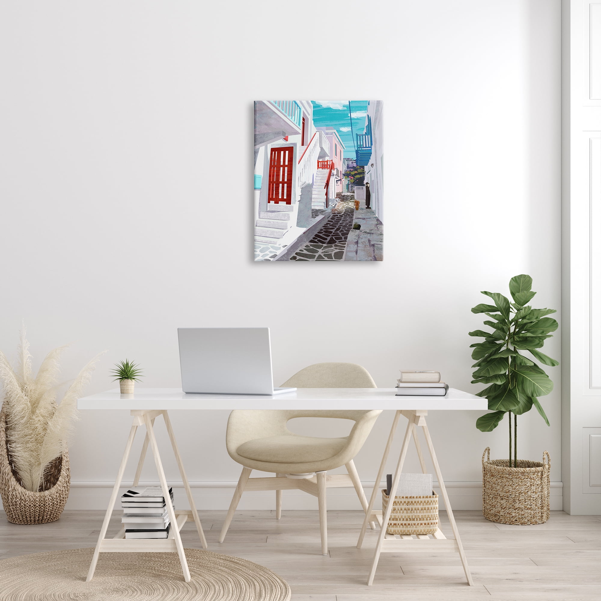 Stupell Industries Stone Path Alleyway Nautical City Architecture Quiet Street, 24 x 30, Designed by Ziwei Li
