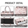 thumbnail image 4 of Large Capacity Tote Bag,Pioneer Flower Floral Print Pattern Handbag Fashion Luxury Tote Bag,15.7"x13"x 5.1" Inches,Laptop Compatible, 4 of 6