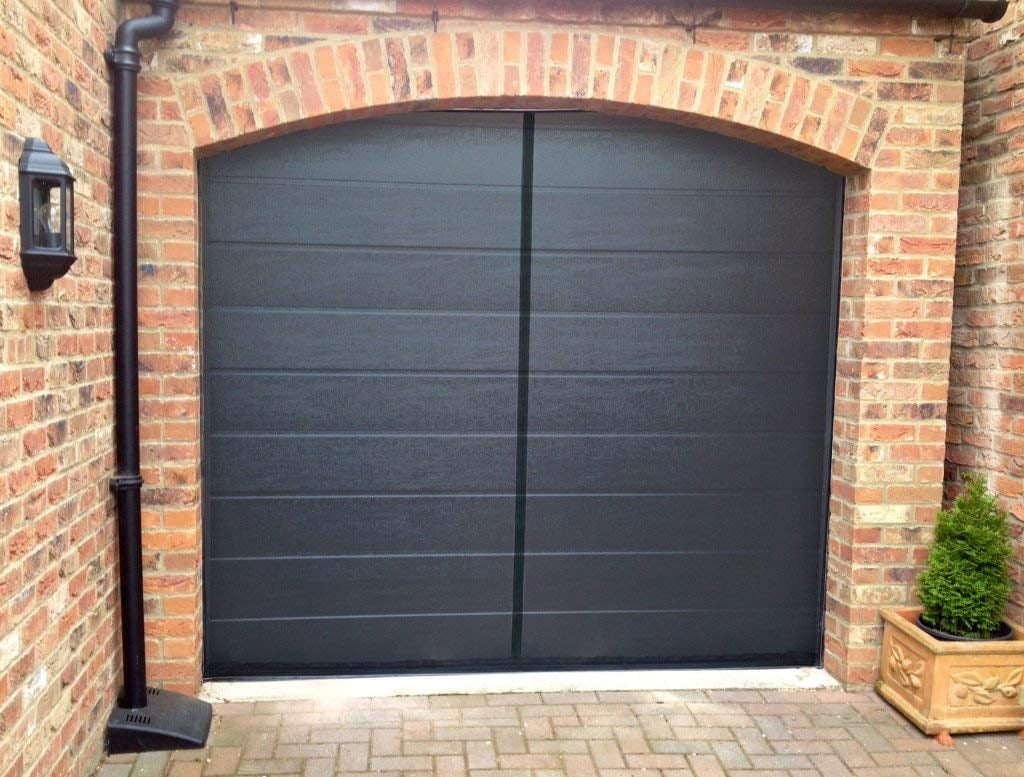 Black Magnetic Garage Door Screen 60g Fiberglass Mesh 1 Car