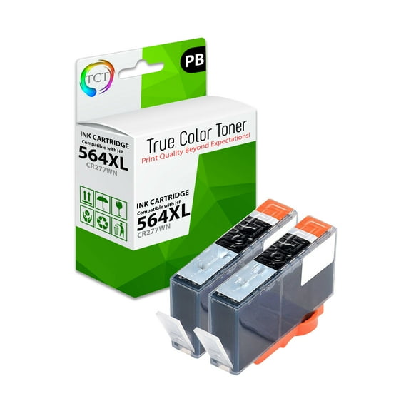 TCT 564XL Photo Black Ink Cartridge 2 Pack - Premium Compatible Replacement for HP 564XL 546 XL Photo Black