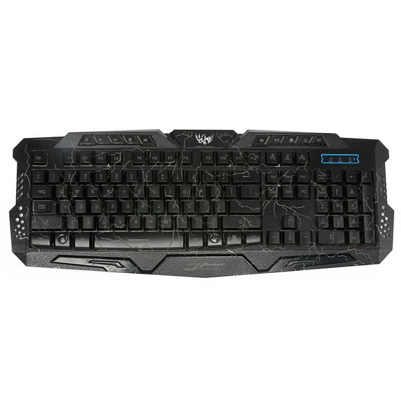 New J10 Three-color Backlit Wired Game Keyboard Set Colorful Luminous Game Mouse English Keyboard