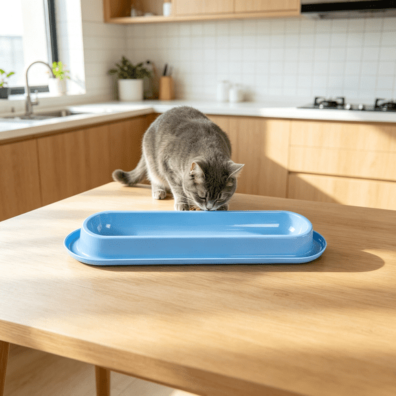 Long Pet Food Bowls, Large Capacity Non-Slip Easy Clean Dishes for Indoor & Outdoor Feeding,Multi-Cat Home,Dual-Use Food & Water Dish