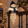 thumbnail image 5 of Winter Glow Snowman Icicle Light Decor for Front Porch, Lighted Snowman with Hanging LED Icicles, Outdoor Christmas Decoration for Railing, Patio and Yard Entryway, 5 of 6