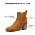 thumbnail image 4 of DREAM PAIRS Women's Retro Elastic Chelsea Ankle Boots Fashion Low Chunky Block Heel Pointed Toe Fall Heeled Booties Shoes, 4 of 5