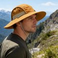 thumbnail image 2 of Lispipm Sun Hats for Men and Women Wide Brim Outdoor Fishing Hat Foldable Quick Drying Hiking Beach Summer Caps for Climbing Orange, 2 of 4