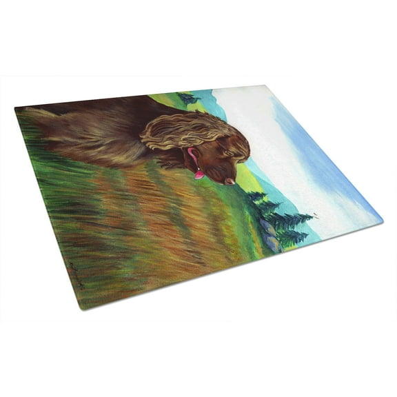 Carolines Treasures Sussex Spaniel Glass Cutting Board Large 12H x 16W multicolor
