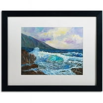 Trademark Fine Art "Maui's Enchanting Seas" Canvas Art by Manor Shadian, White Matte, Black Frame