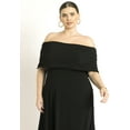 thumbnail image 2 of ELOQUII Women's Plus Size Off The Shoulder Maxi Dress, 2 of 6