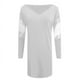 thumbnail image 4 of Vestido de encaje estampado de manga larga y cuello en V para mujer - Poliéster y spandex, tallas S-XXL - Elegante para cócteles y bodas, 4 of 4