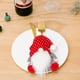 thumbnail image 3 of Muñeco gnomo 2024 Porta cubiertos navideño Bolsillo para cuchillos y tenedores Bolsa para cuchillos y tenedores Juego de vajilla Rudolph Decoración para la cena de Año Nuevo, 3 of 5