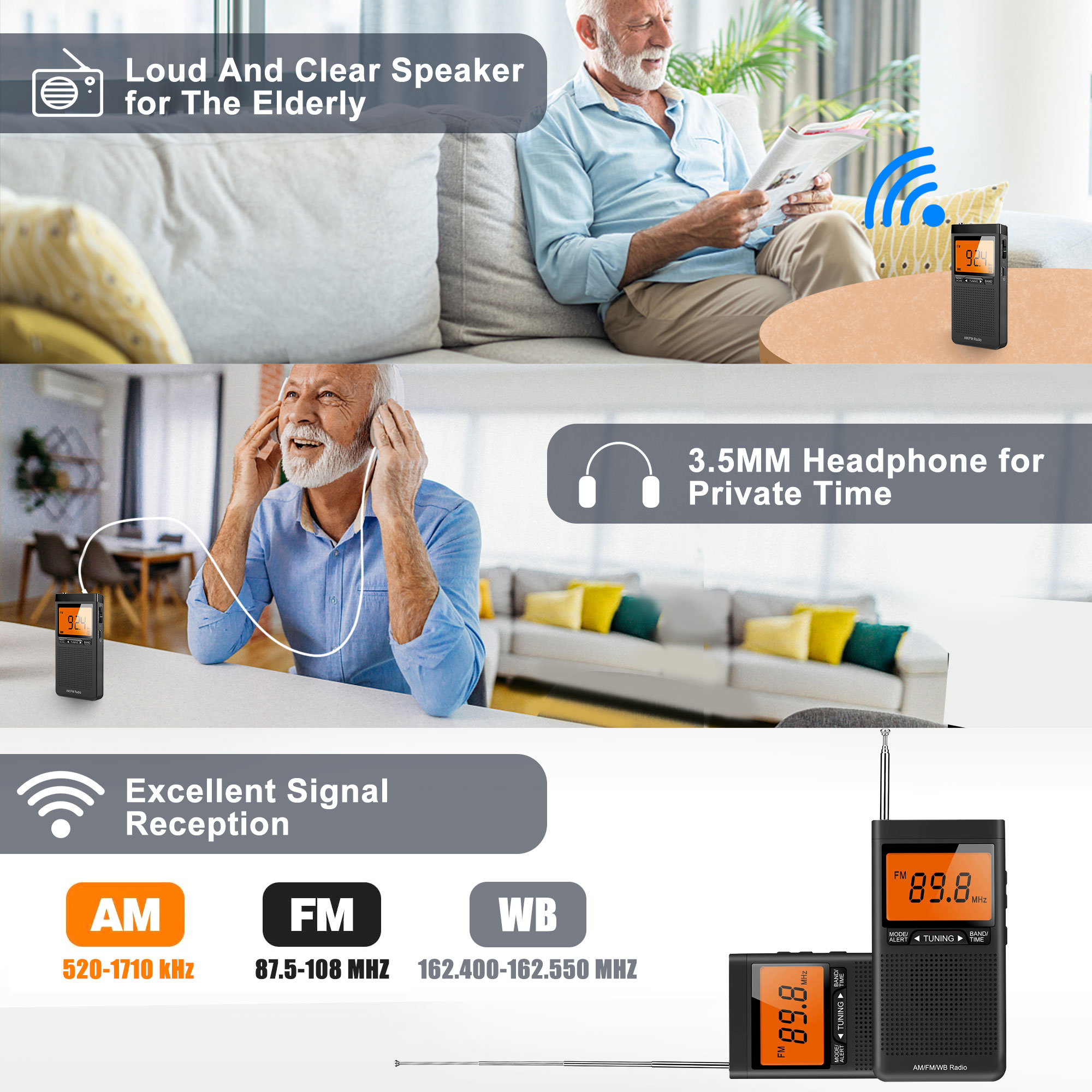 TSV NOAA Portable Weather Radio with Emergency Alerts photo 3