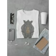thumbnail image 3 of Color Rhino Frontview T-Shirt Men -Image by Shutterstock, Male Medium, 3 of 4